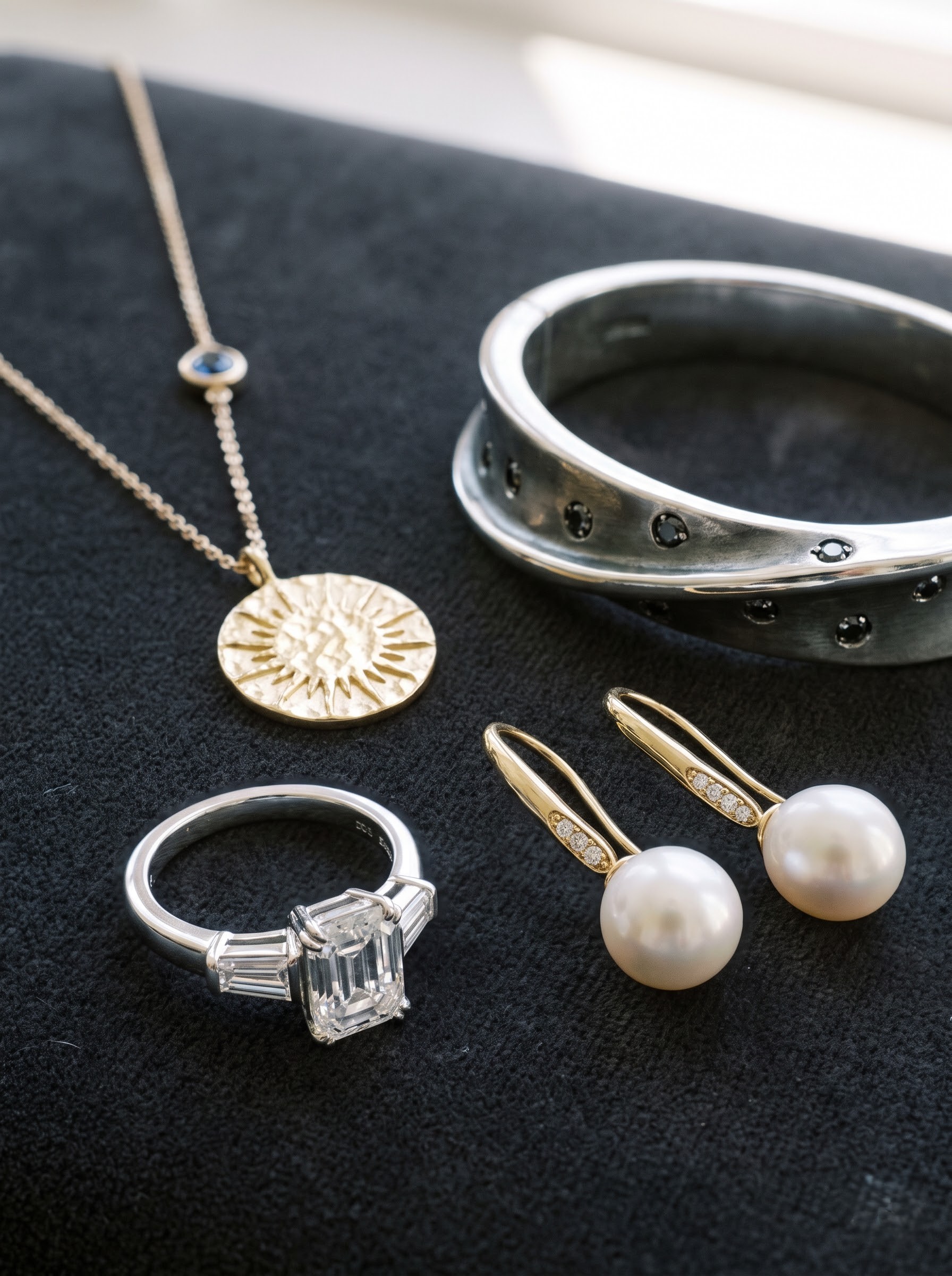 Curated jewellery collection showing design range